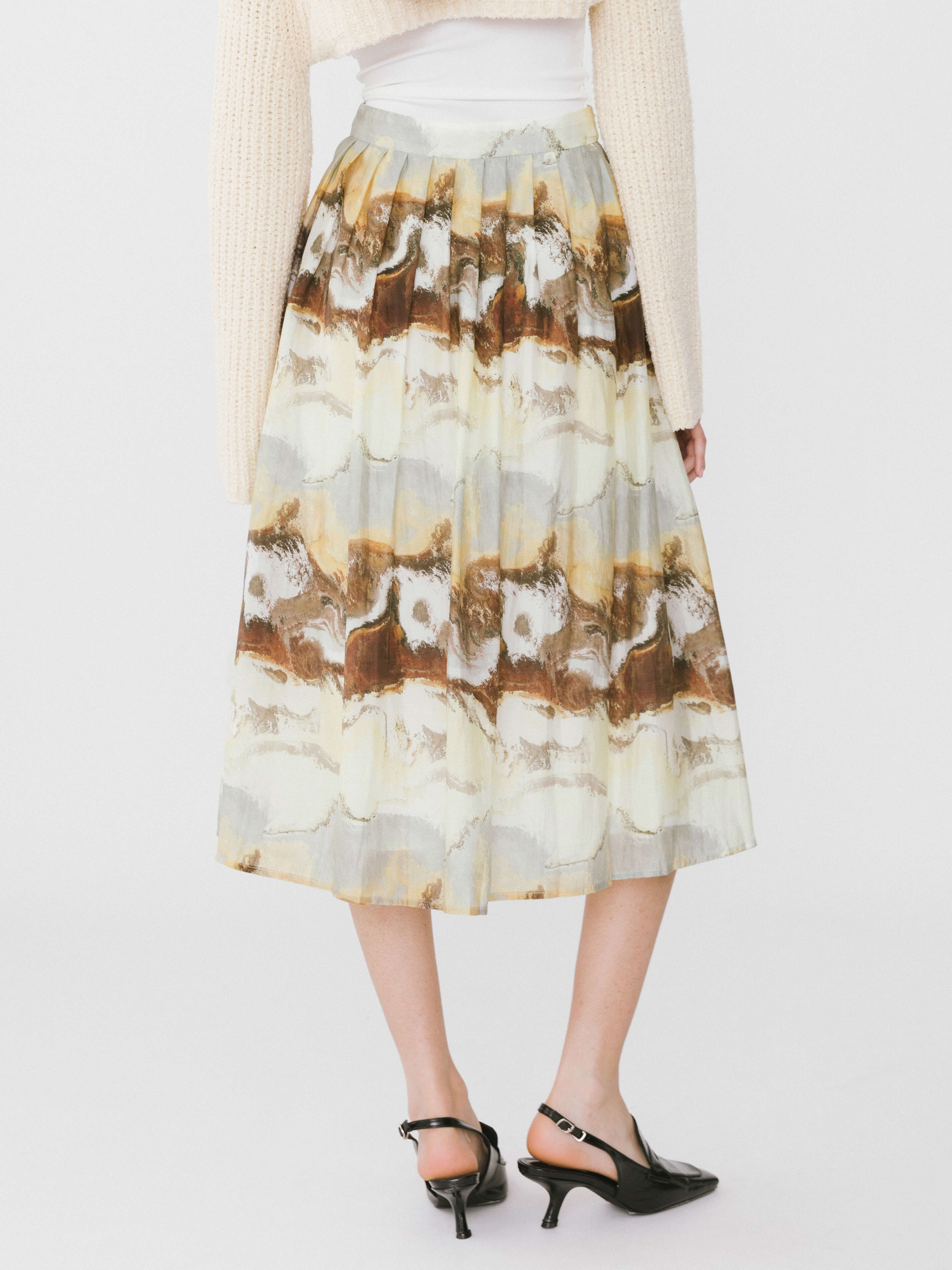 Coast Printed Pleated Skirt-6