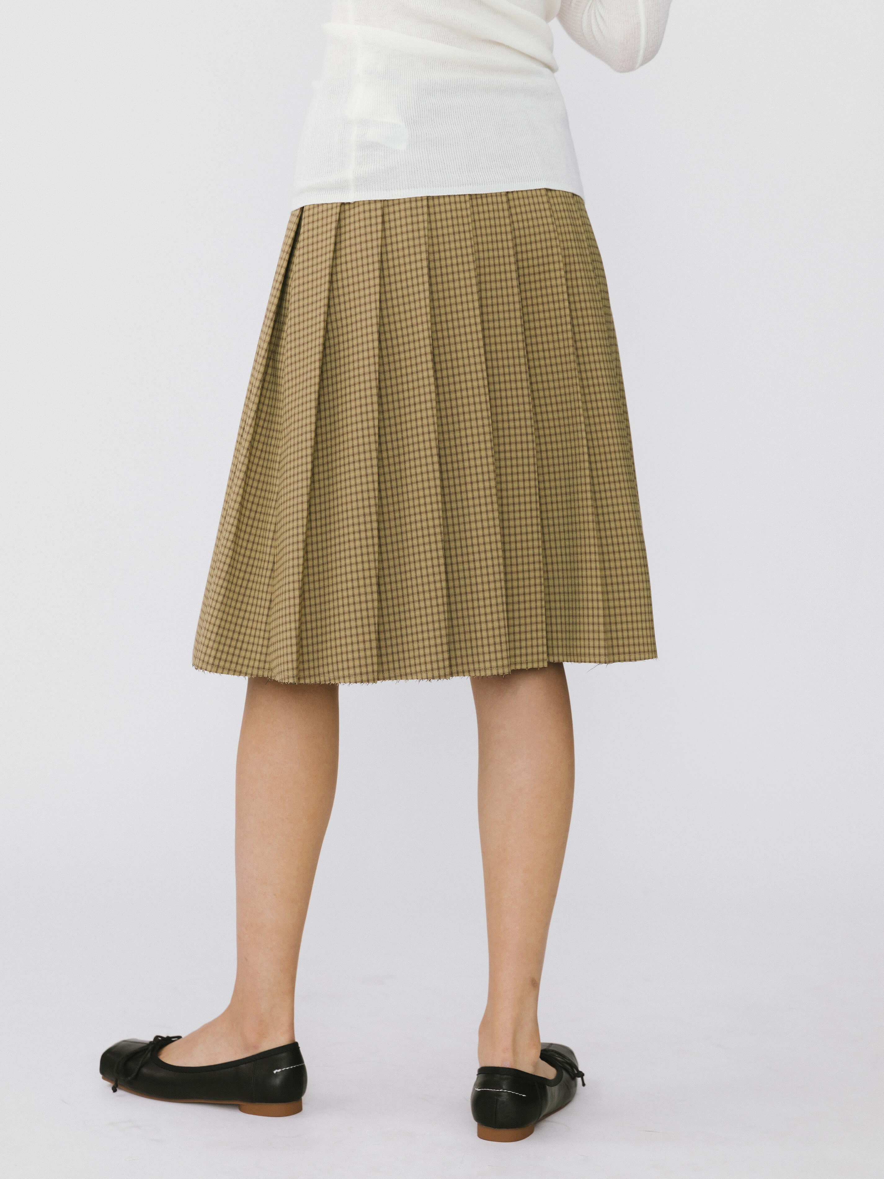 Plaid Pleated Skirt-6