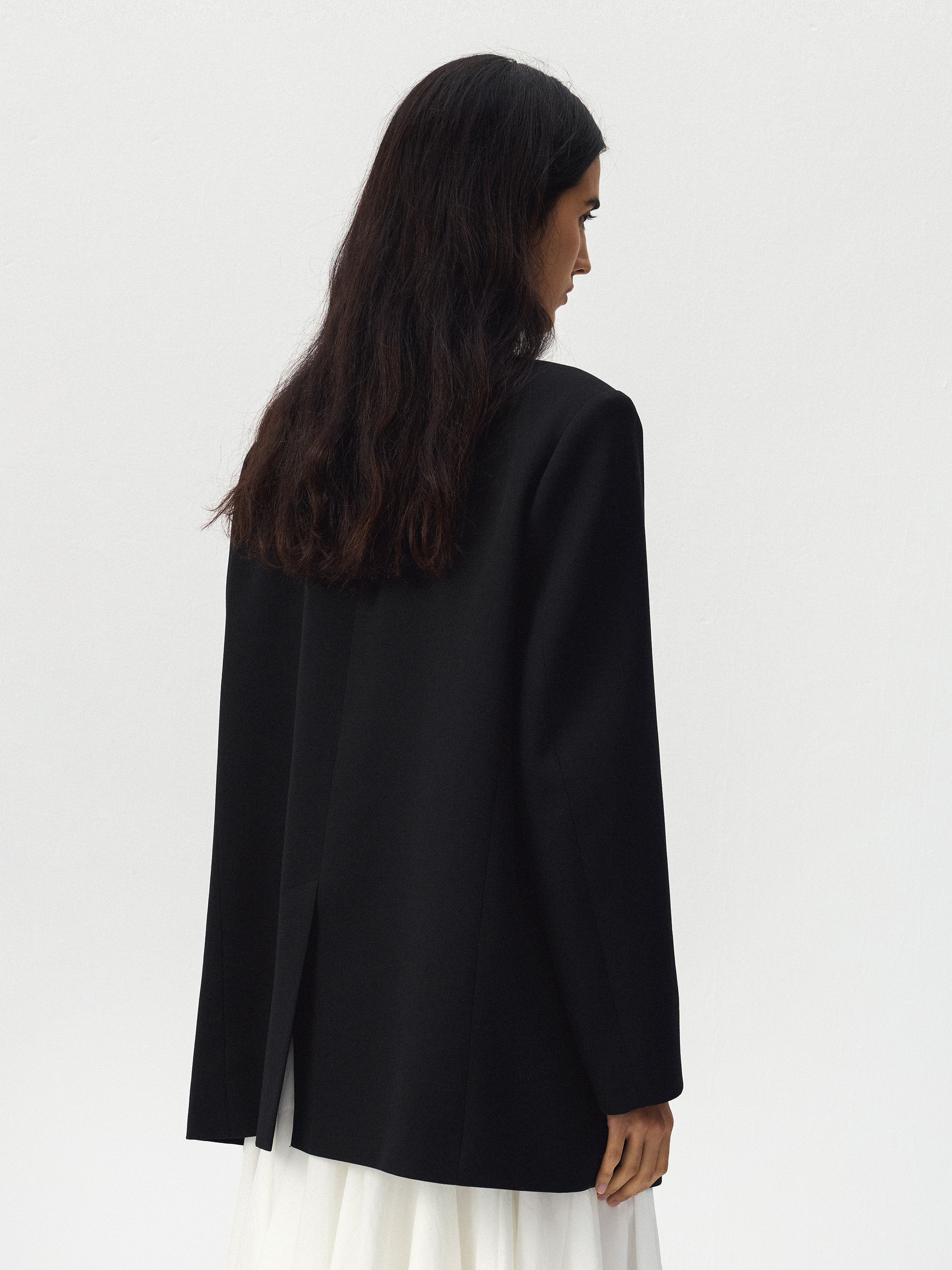 CUBIC Braided Tassel Oversized Blazer-6