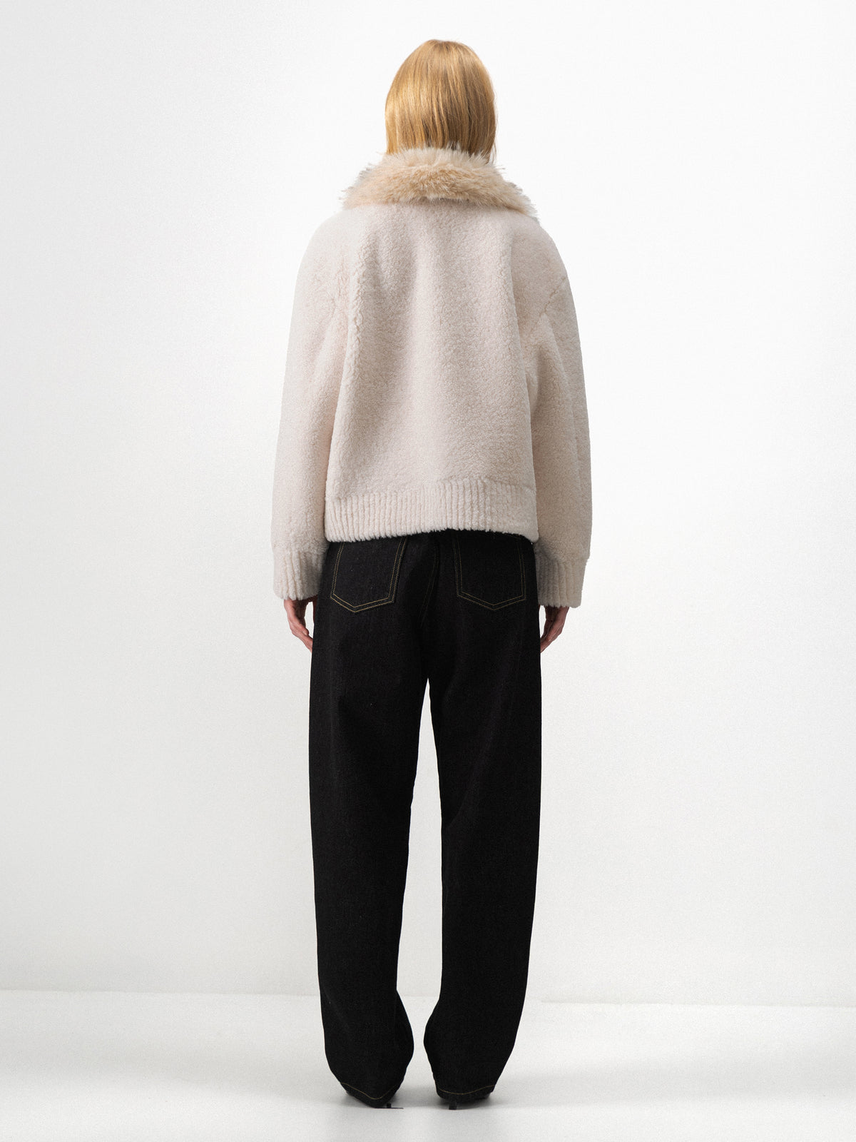 CUBIC Faux-Fur Collar Teddy Jacket-6