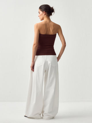 Sculpted Textured Fitted Knit Top