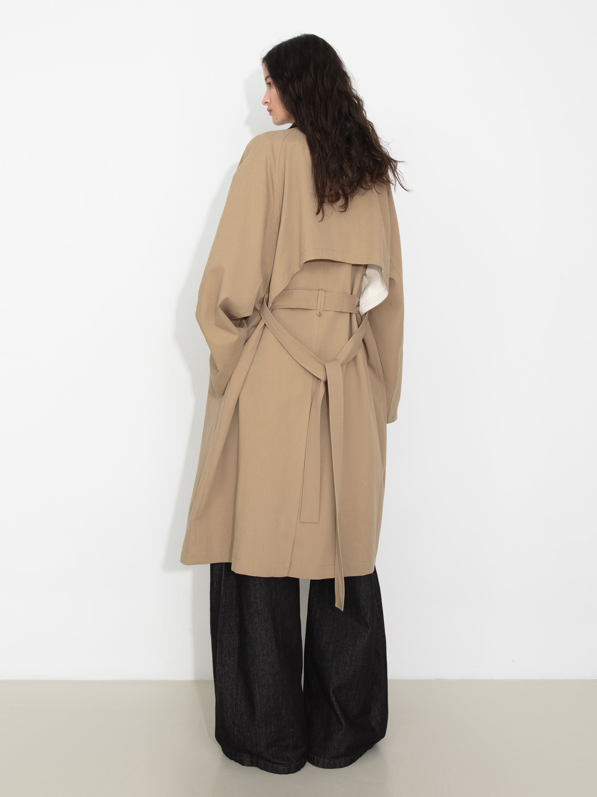 Classic Collared Longline Trench Coat-6