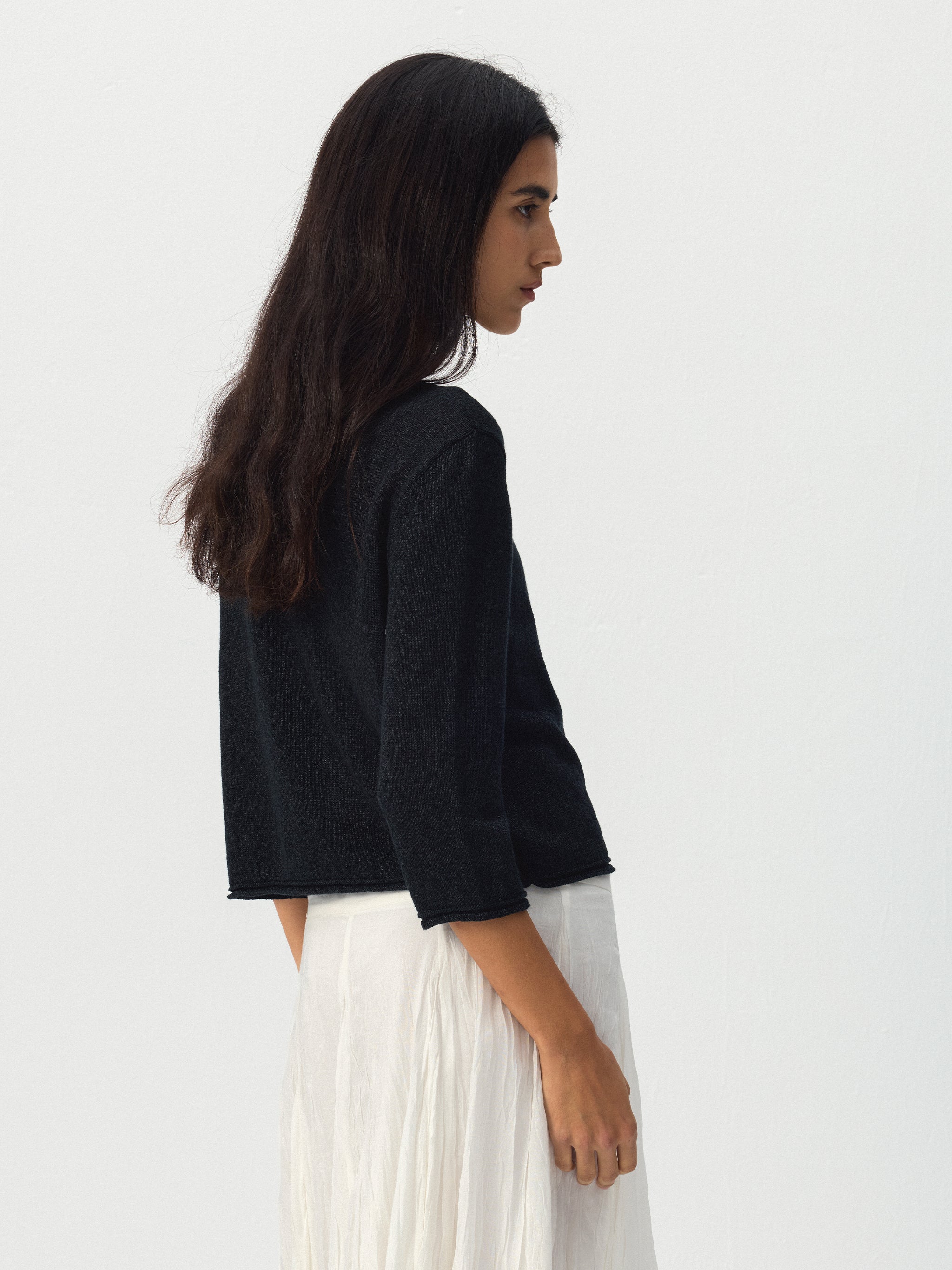 CUBIC Textured Button Knit Cardigan-6