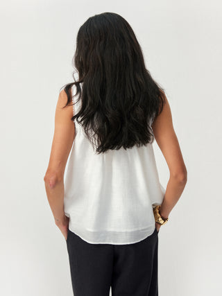 CUBIC Lace Trim Scoop Neck Sleeveless Top