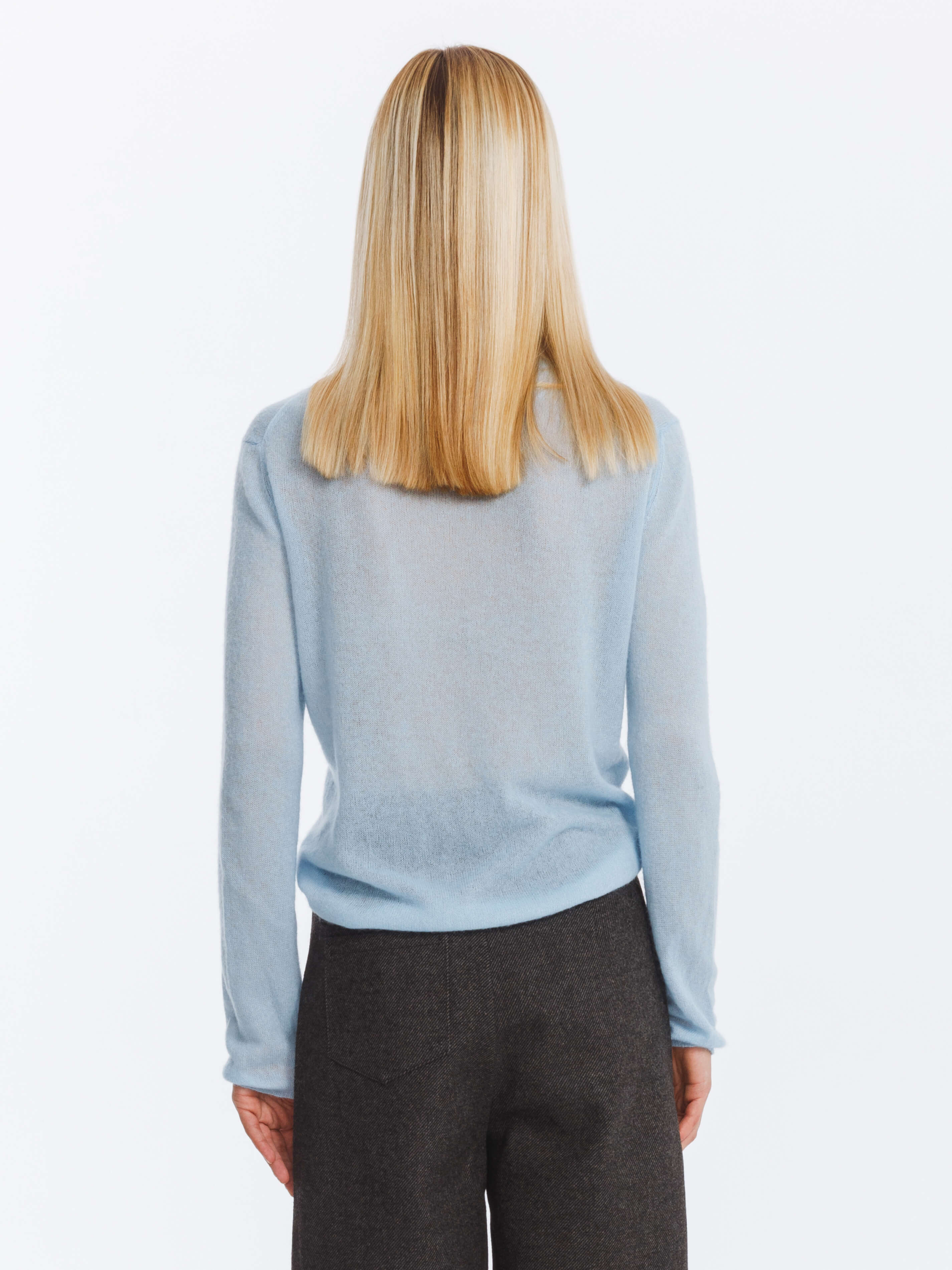Thin Wool Long Sleeves Top-6