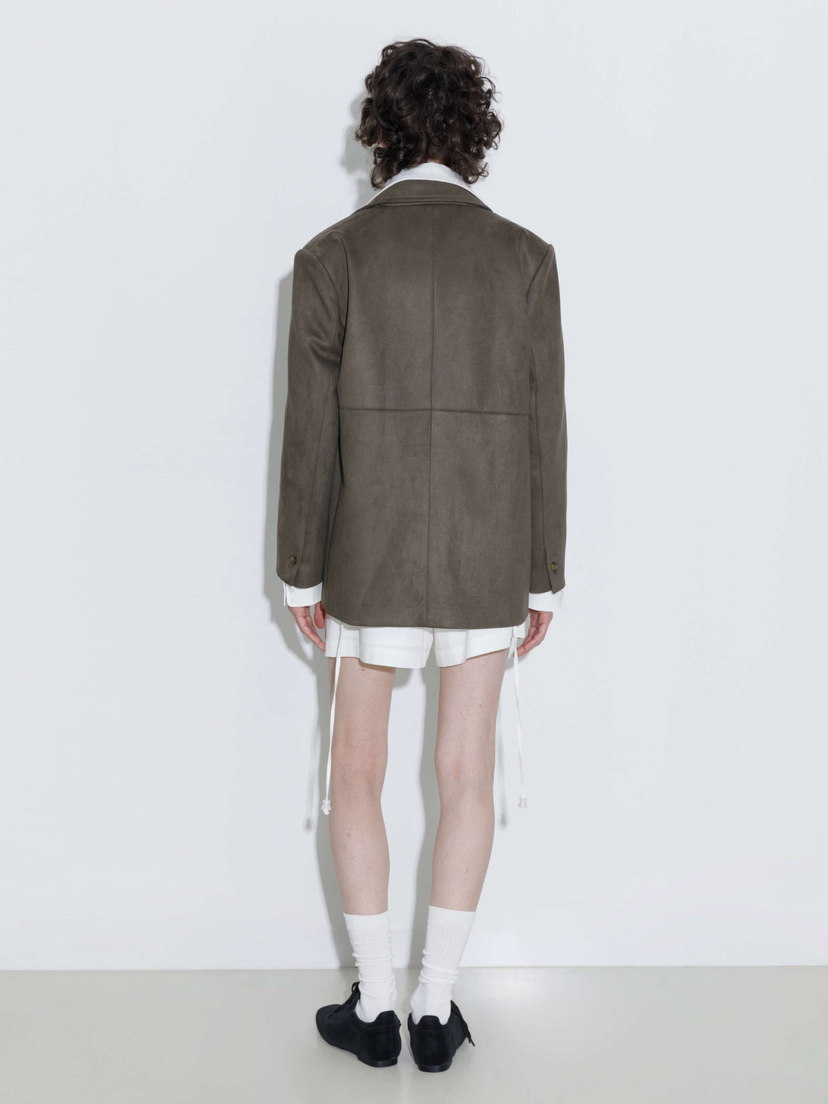 ONE BY CUBIC Silky Tailored Suede Jacket-15