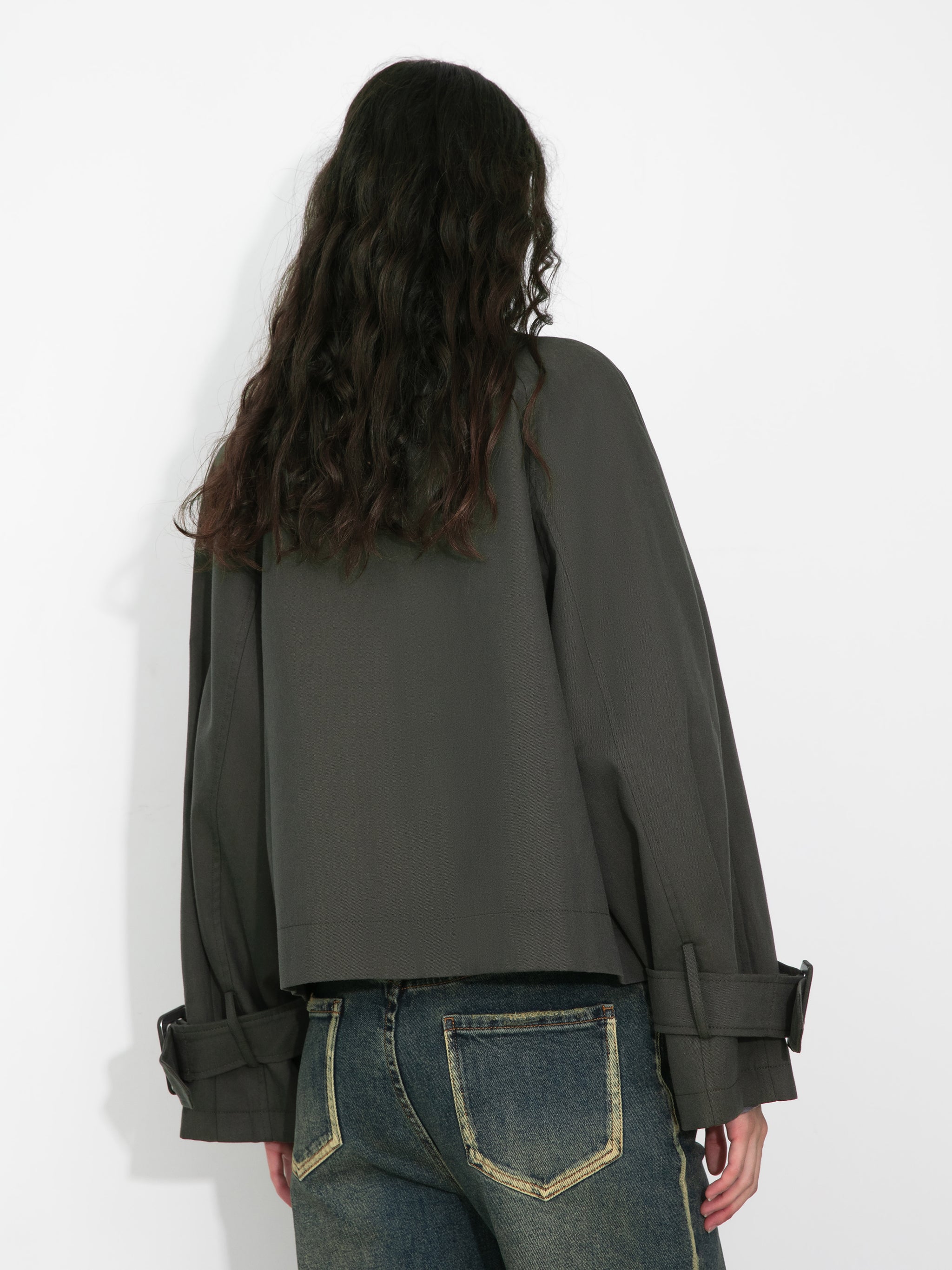 Overlay Cropped Trench Coat-6