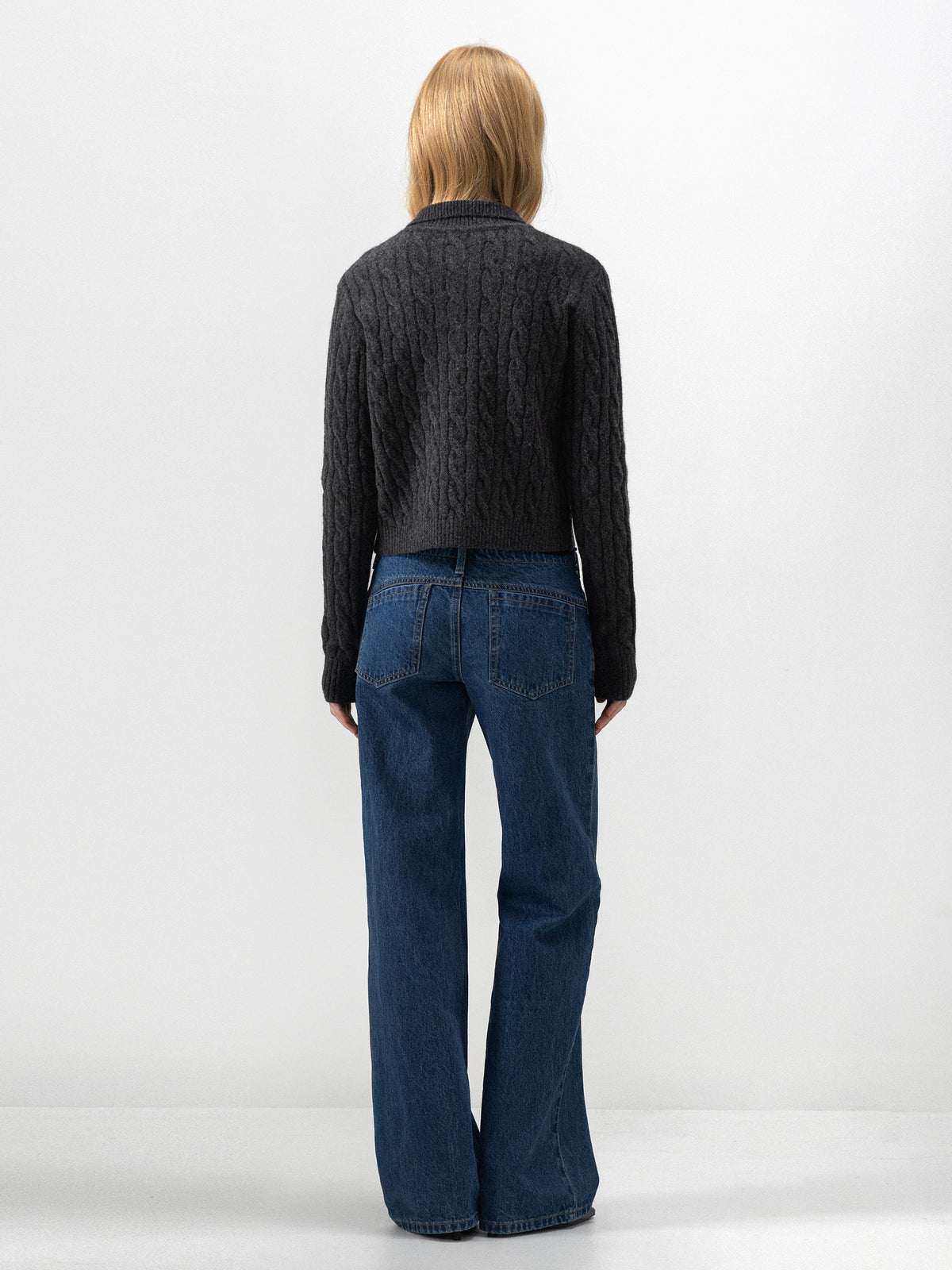 CUBIC Cable-Knit Zip-Up Cardigan-6