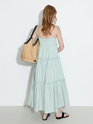 Strap Striped Cake Dress