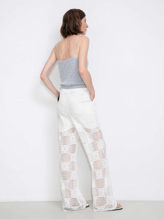 Crochet Knit Hollow-Out Trousers