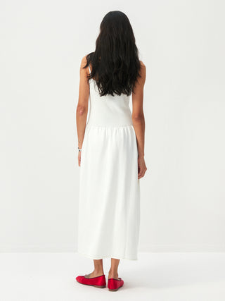 CUBIC Lyocell-Wool Blend Drop-Waist Midi Dress