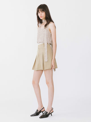 Pleated Short Skirt