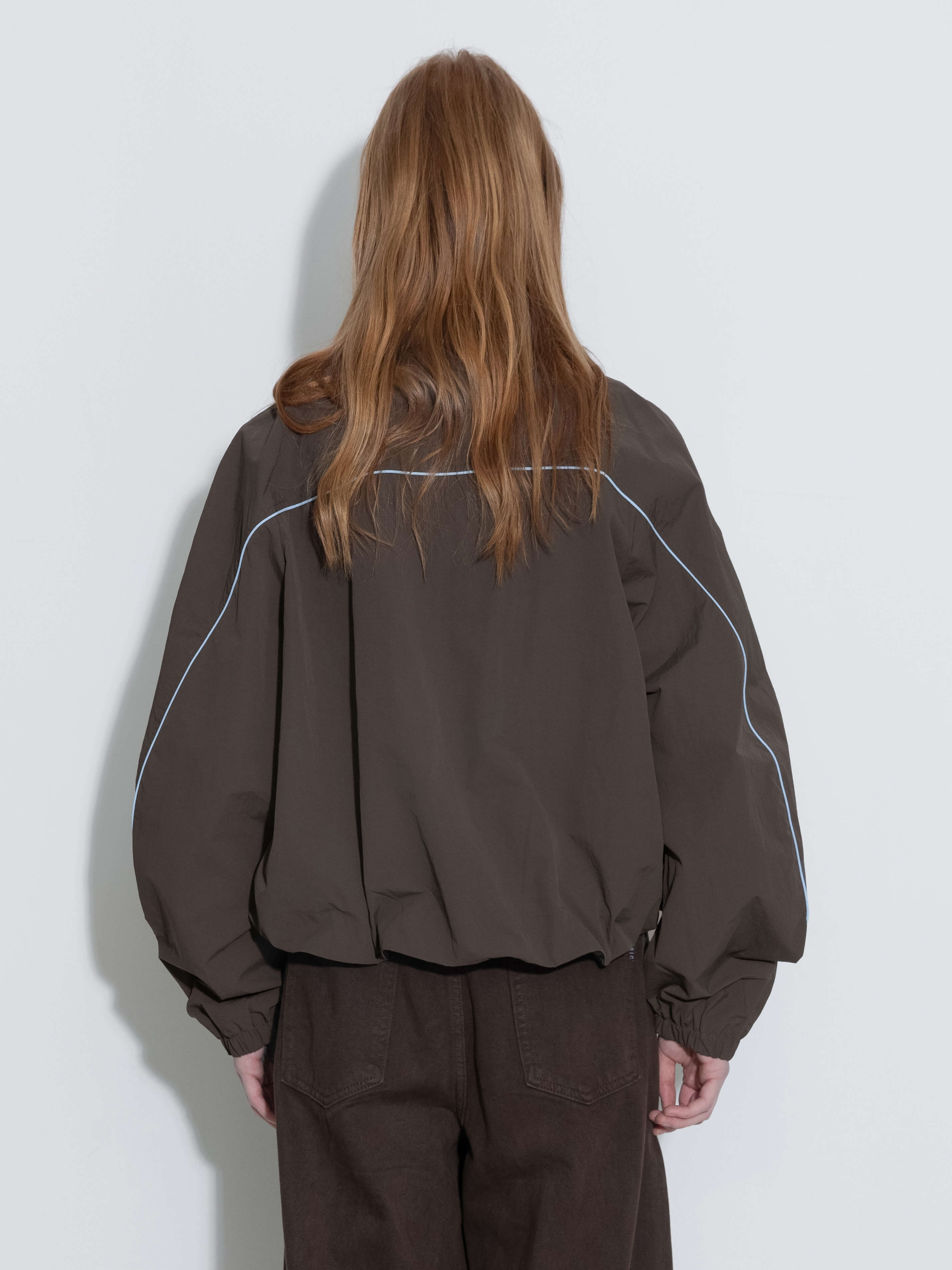 Color-Block Zipper Short Jacket-6
