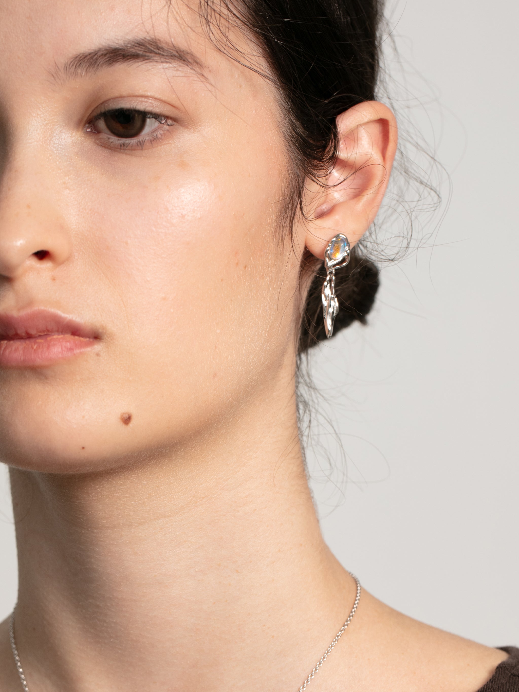 Irregular Moonstone Earrings-6