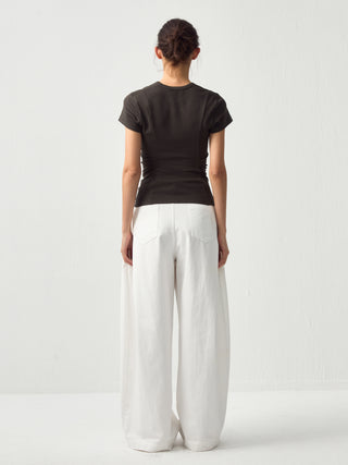 CUBIC Slim Cropped Crew Neck Top