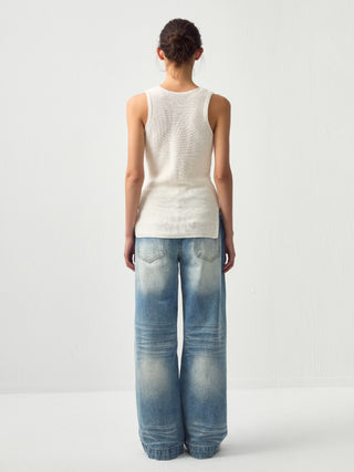 CUBIC Paperfeel V-Neck Tank Top