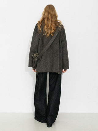 Wool-Blend Mid-Length Coat