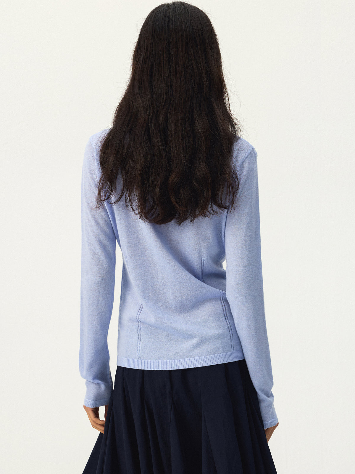 CUBIC High Neck Button Knit Cardigan-6