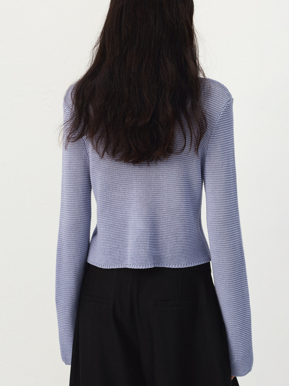 CUBIC Scoop Neck Button Knit Cardigan-6