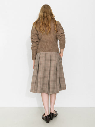 Classic Checked A-Line Pleated Mini Skirt