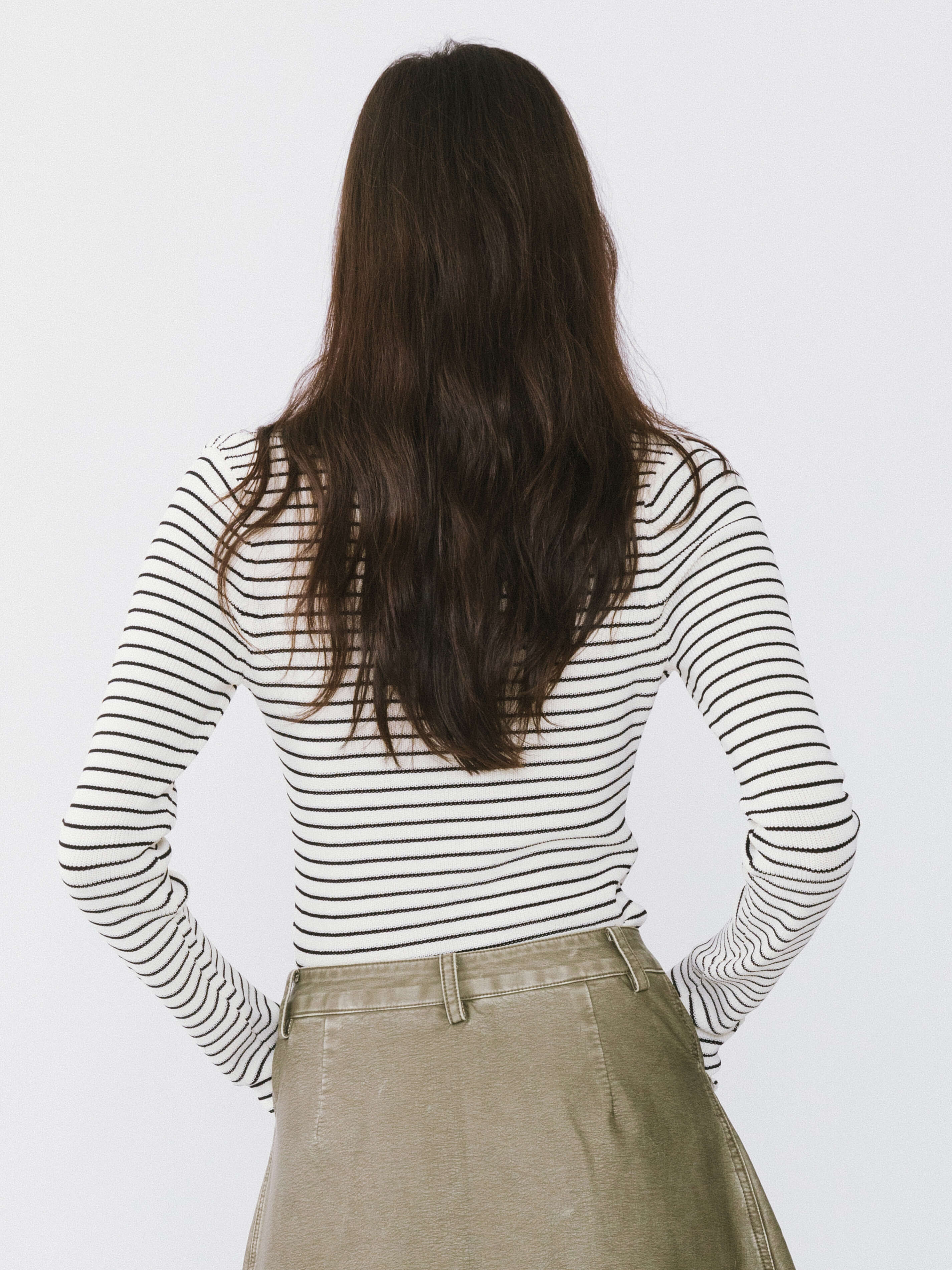 Chest Cut Out Striped Long Sleeve Top-6