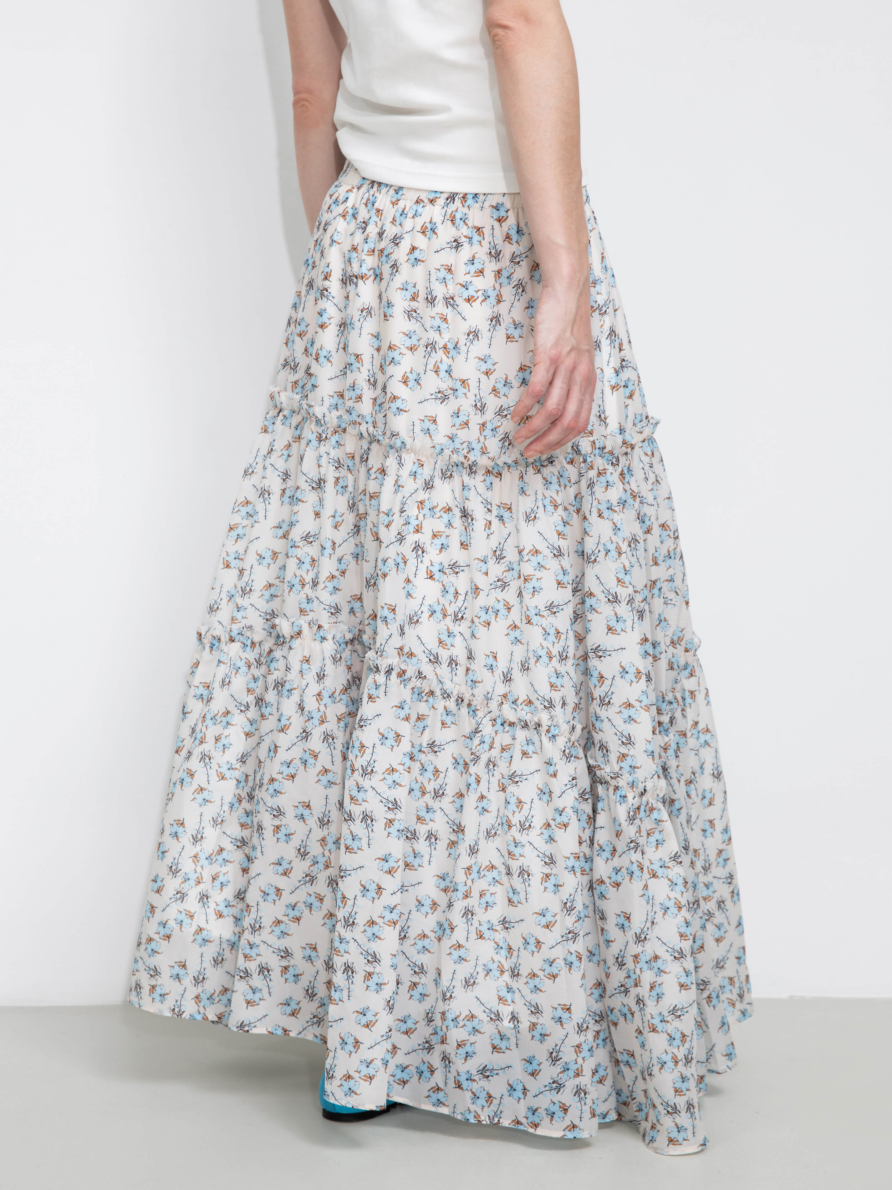 Floral Print Maxi Skirt-6