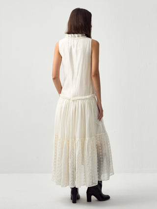 CUBIC Lace Drawstring Maxi Dress