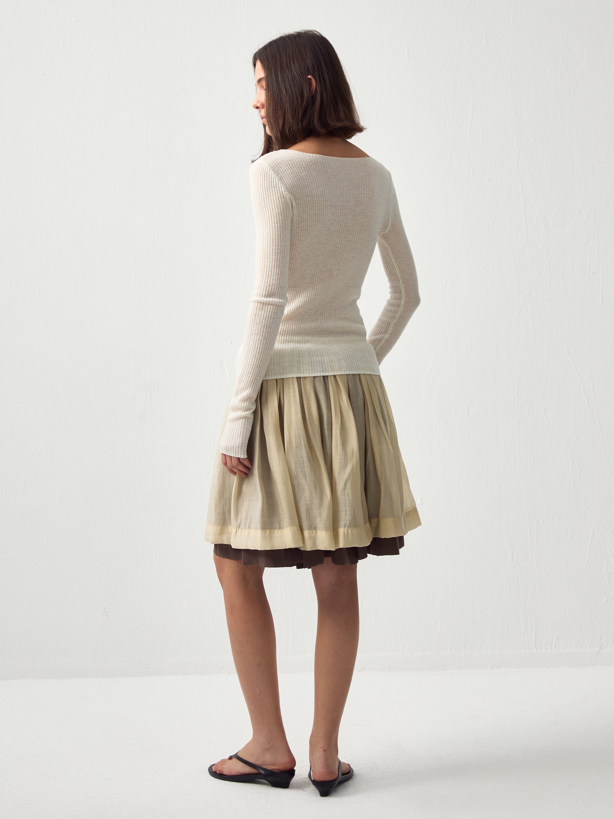 CUBIC Chic Lyocell Tiered Flare Skirt-8