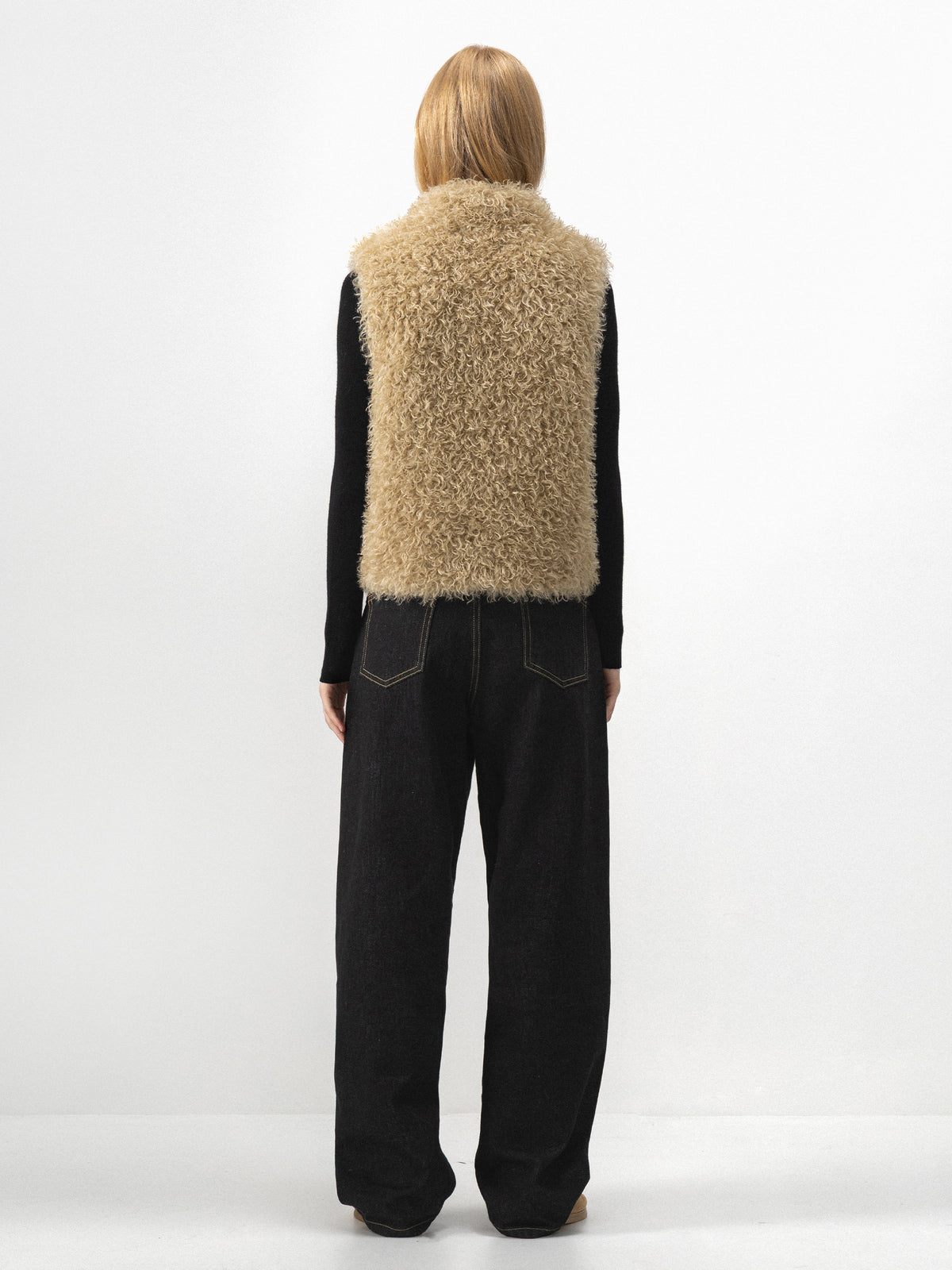 CUBIC Teddy Faux Fur Zip-Up Vest-6