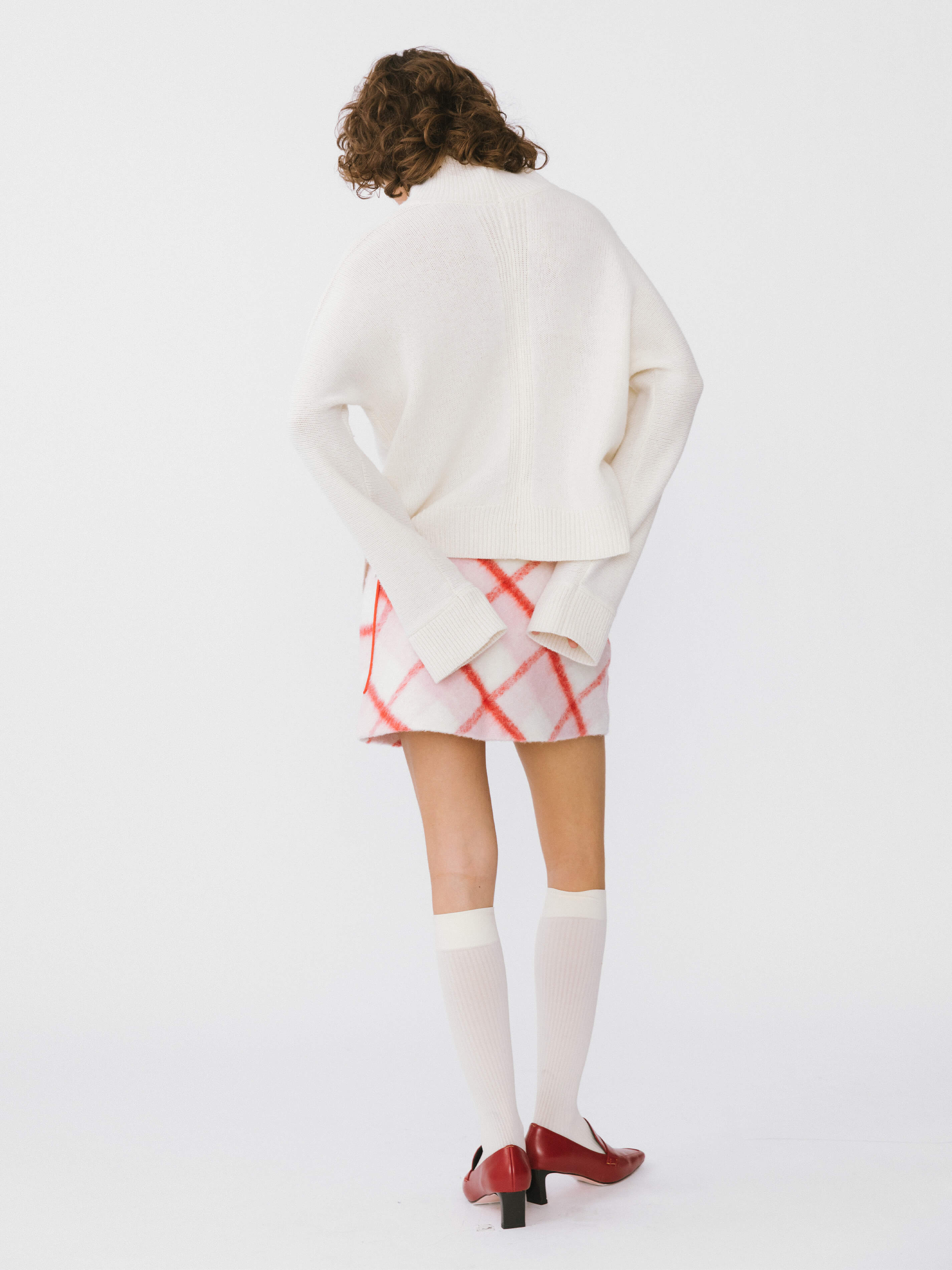 Plaid Woolen Skirt-6