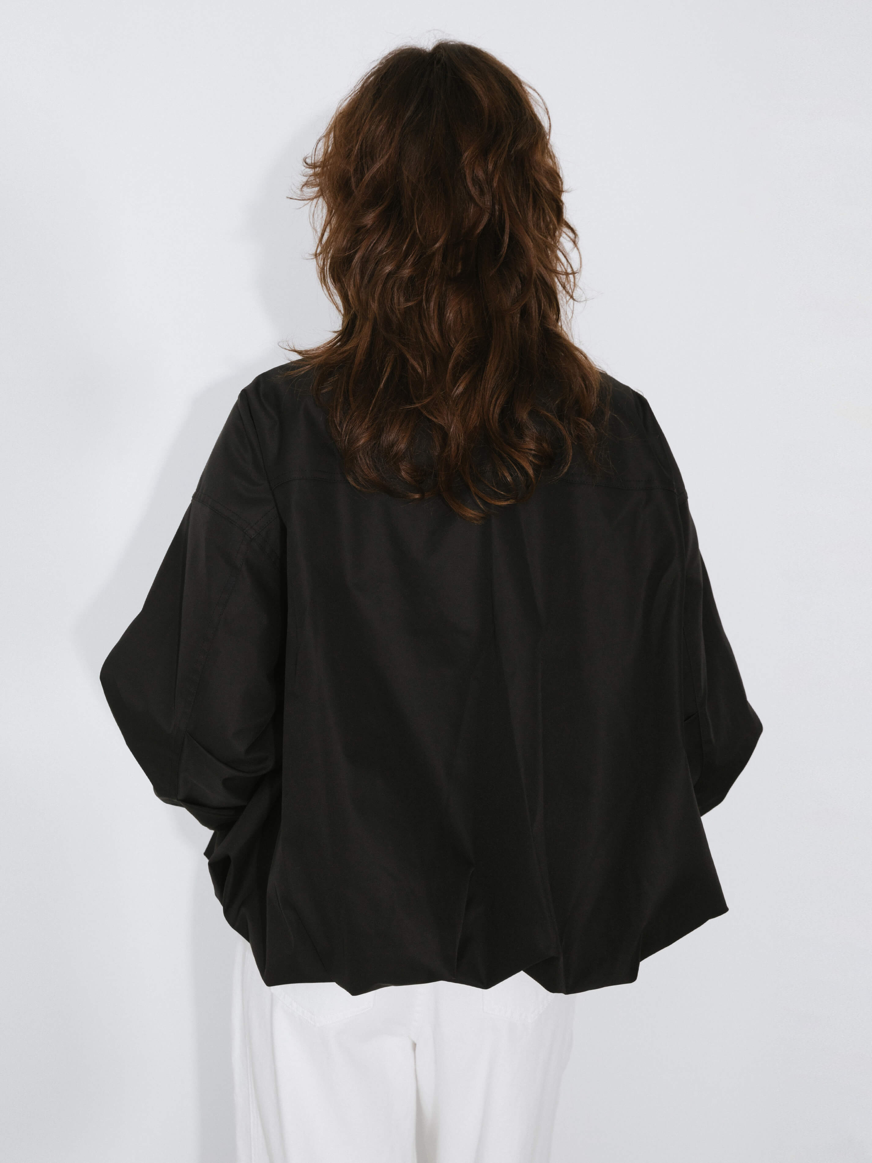 Short High Collar Zip Up Down Coat-6