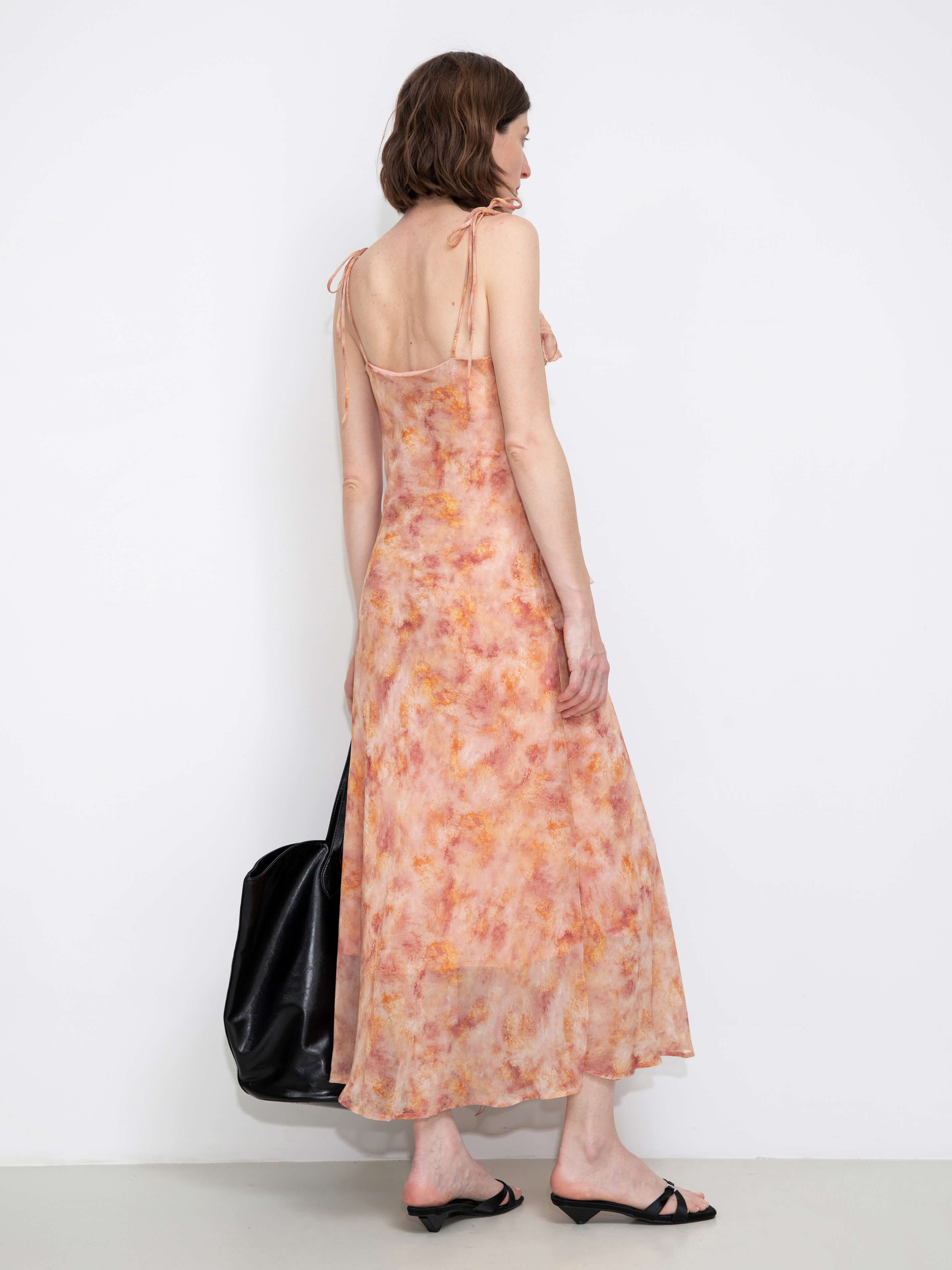 Asymmetrical Floral Print Cami Dress-6