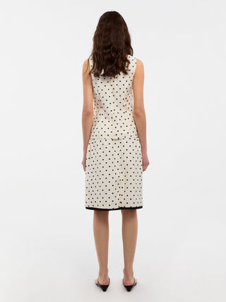 CUBIC Polka Dot V-Neck Top