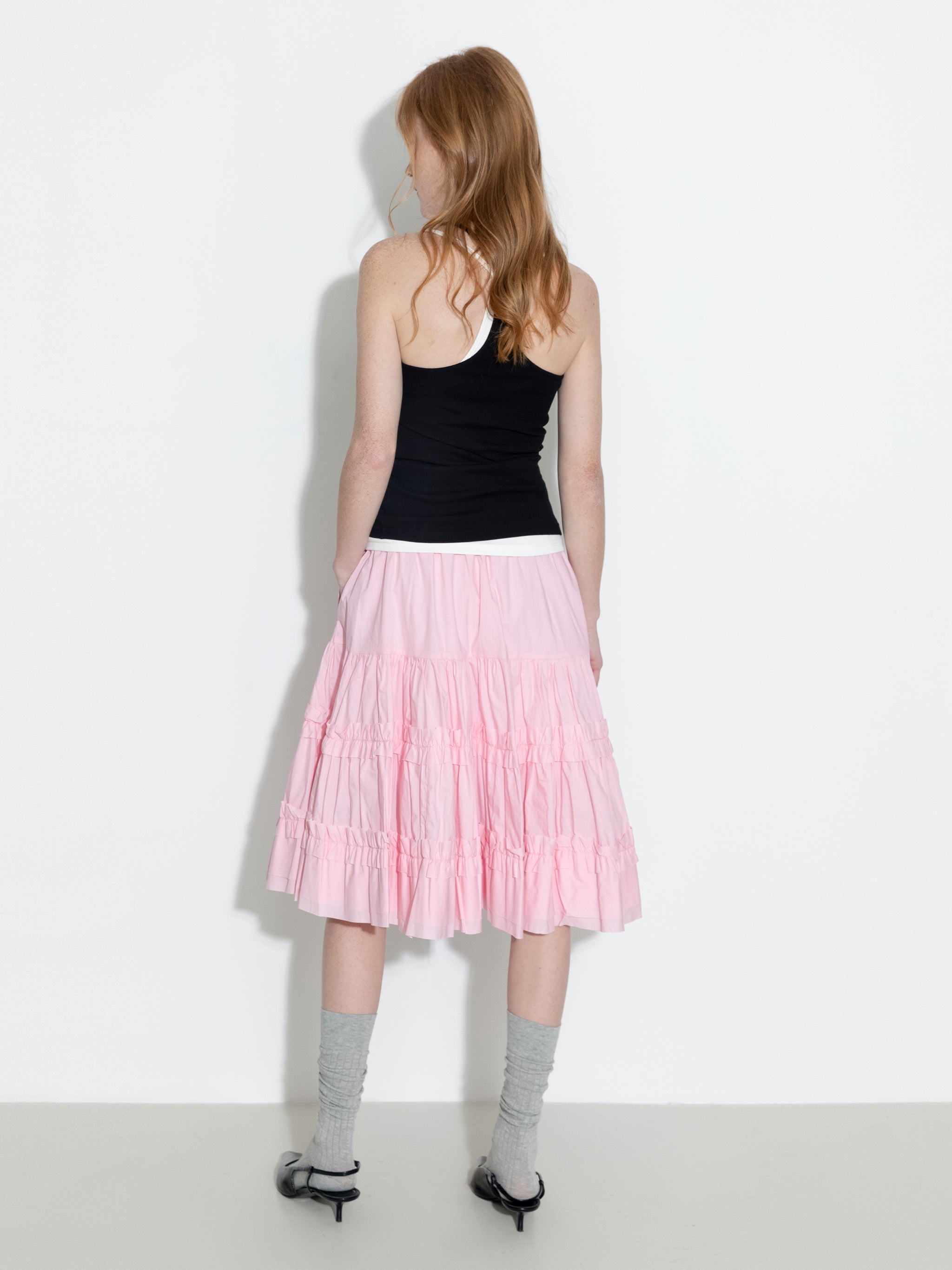 Pure Cotton Ruffle Cake Skirt-12