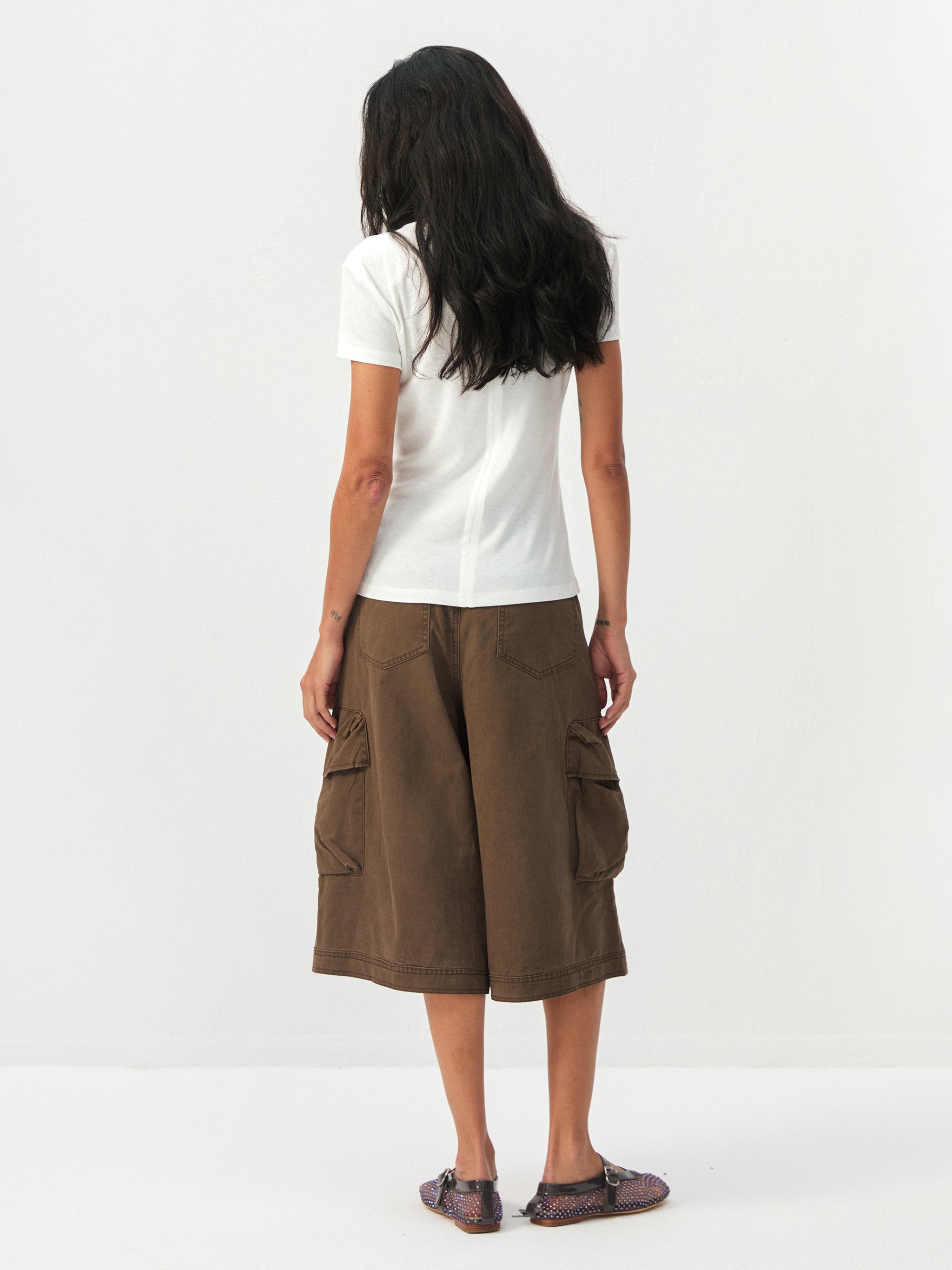 CUBIC Linen-Blend V-Neck Slim Fit Top-6