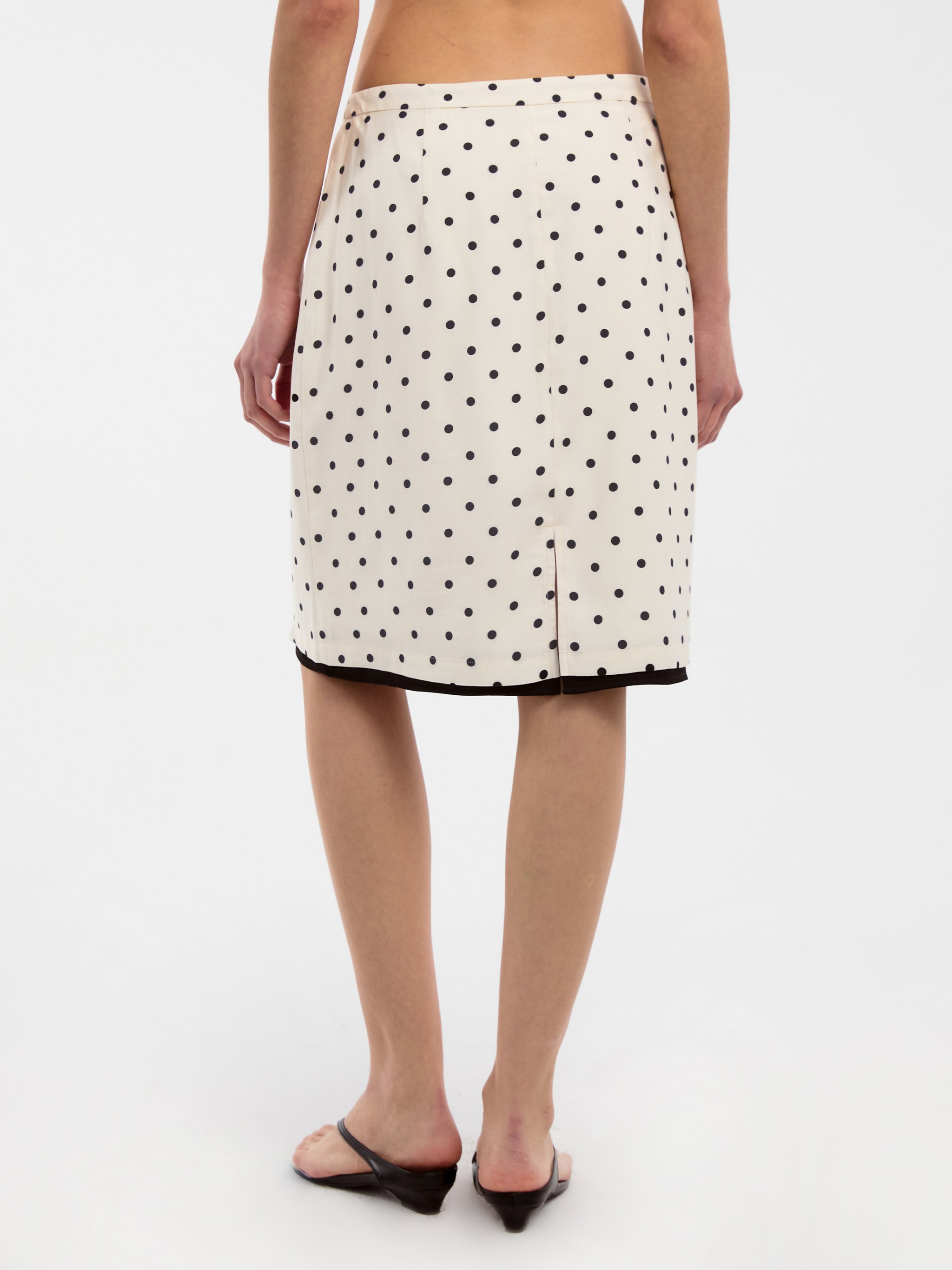 CUBIC Polka Dot Straight Skirt-6