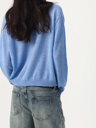 CUBIC Relaxed V-Neck Knit Cardigan