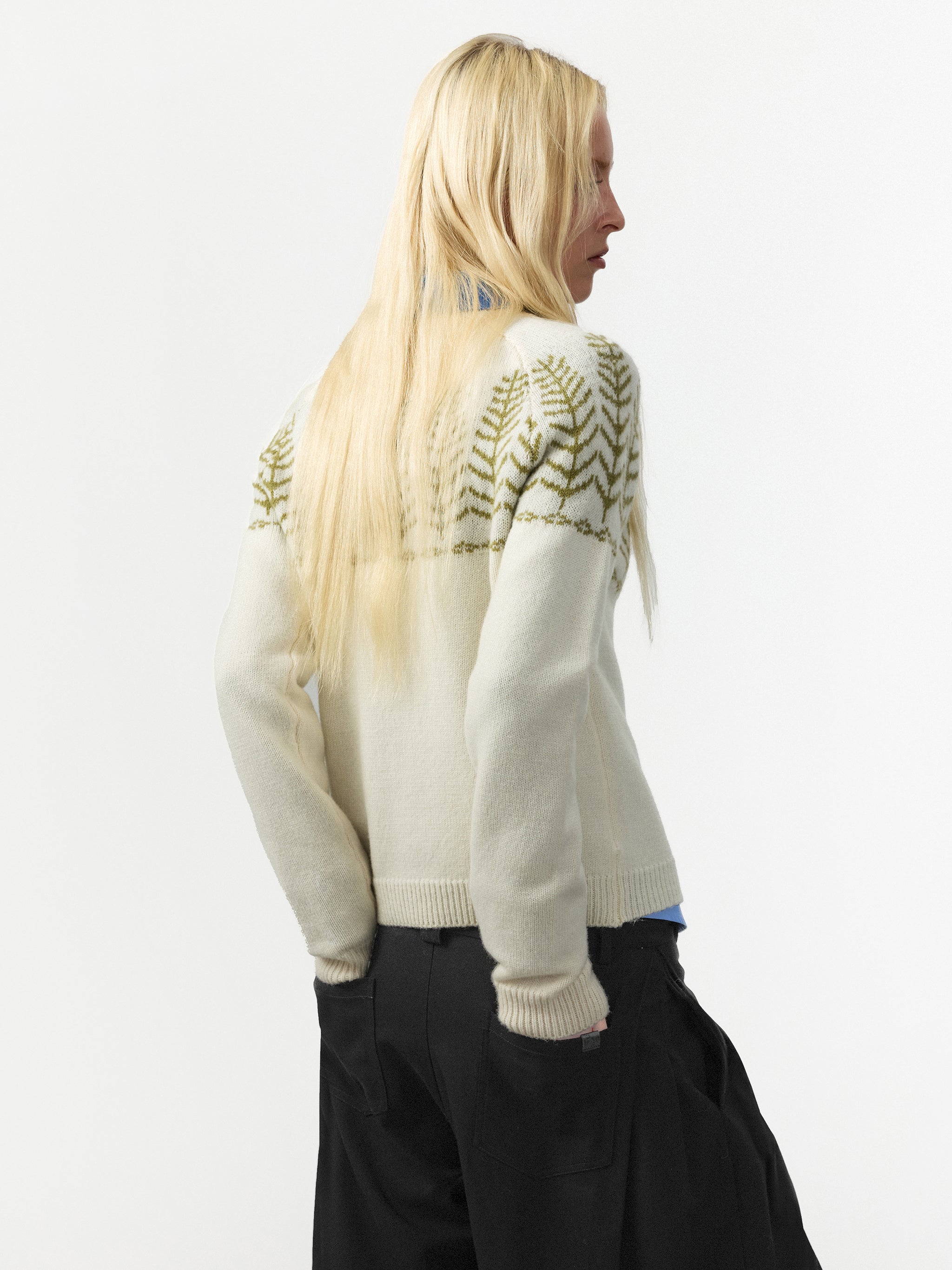 CUBIC Wool Pine Jacquard Sweater-6