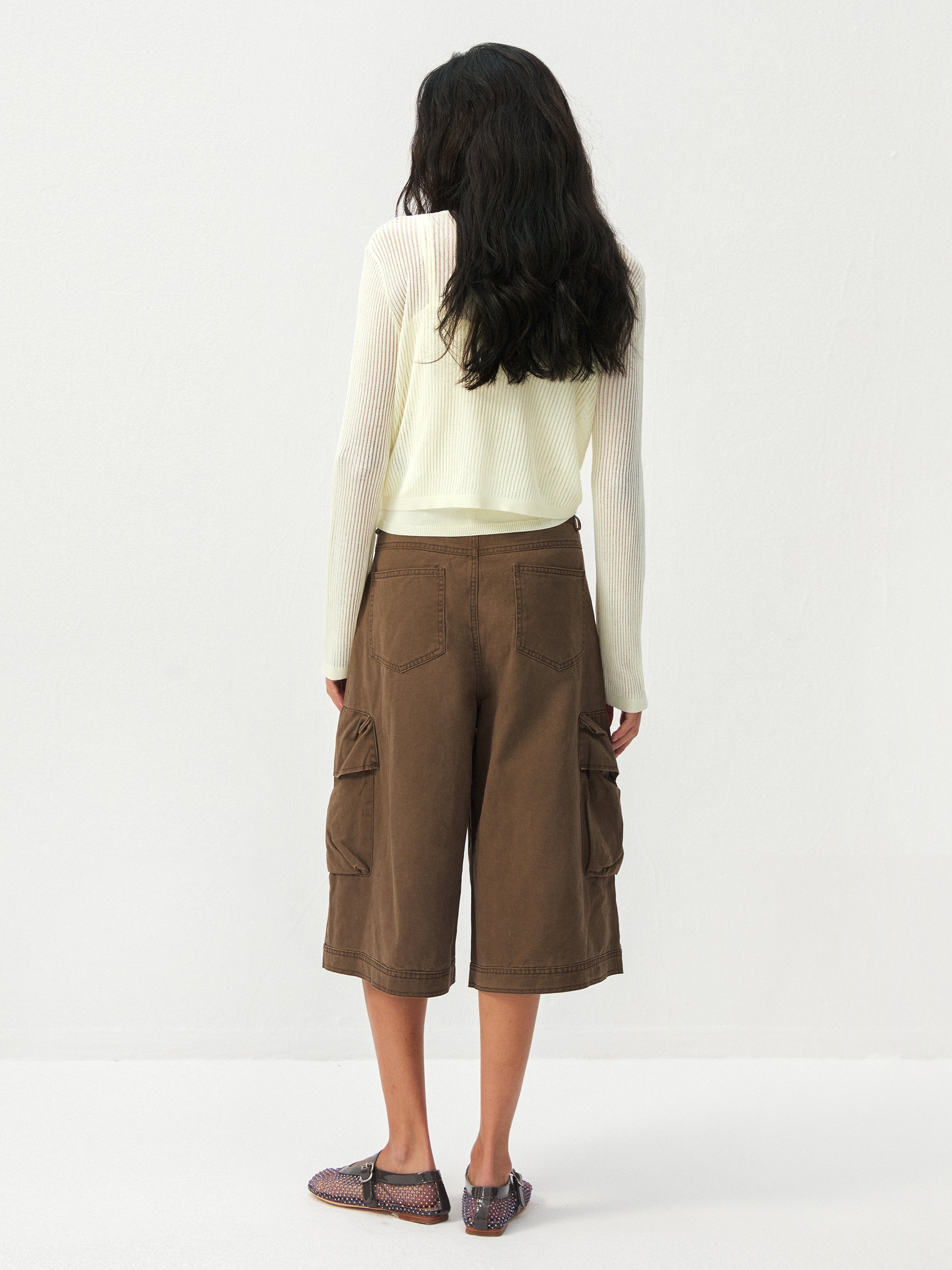 CUBIC Sheer Ribbed Knit Two-Piece Set-6