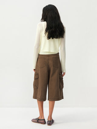 CUBIC Sheer Ribbed Knit Two-Piece Set