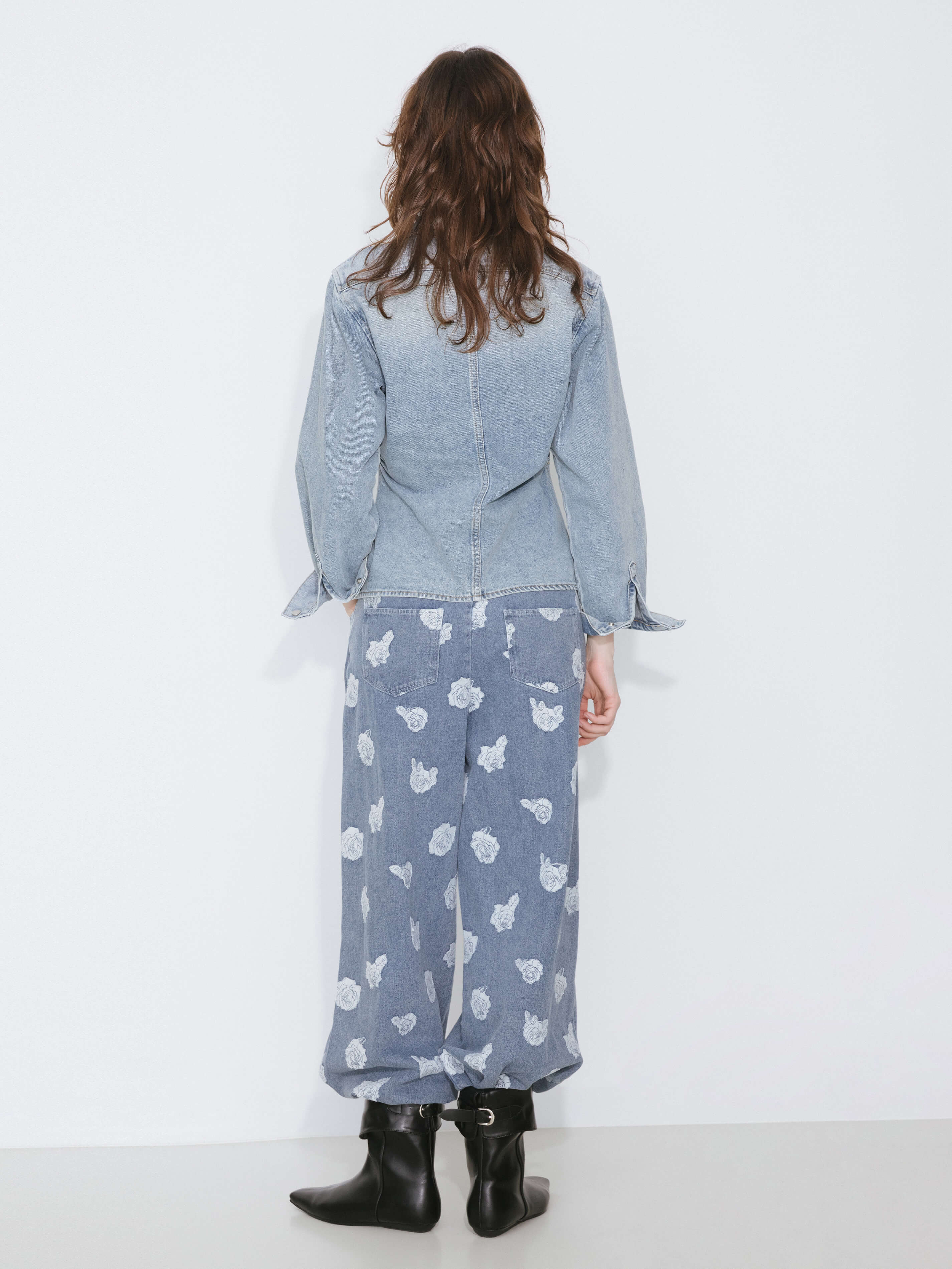 Blue Denim 100% Cotton Long Shirt-6