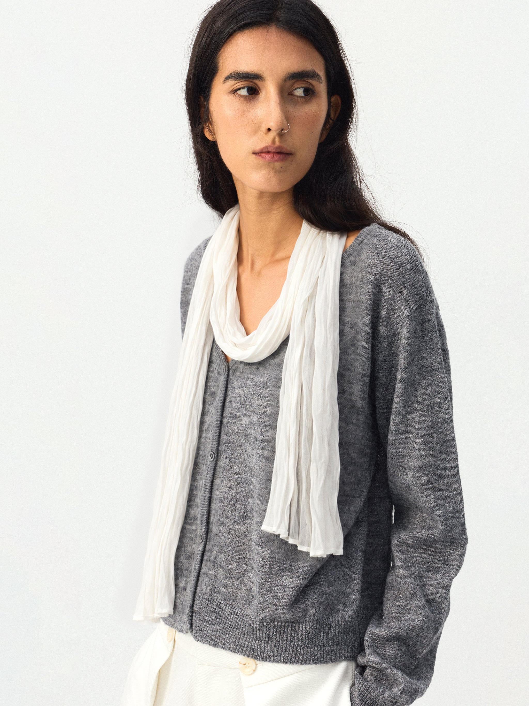 CUBIC Crinkled Lightweight Scarf-6