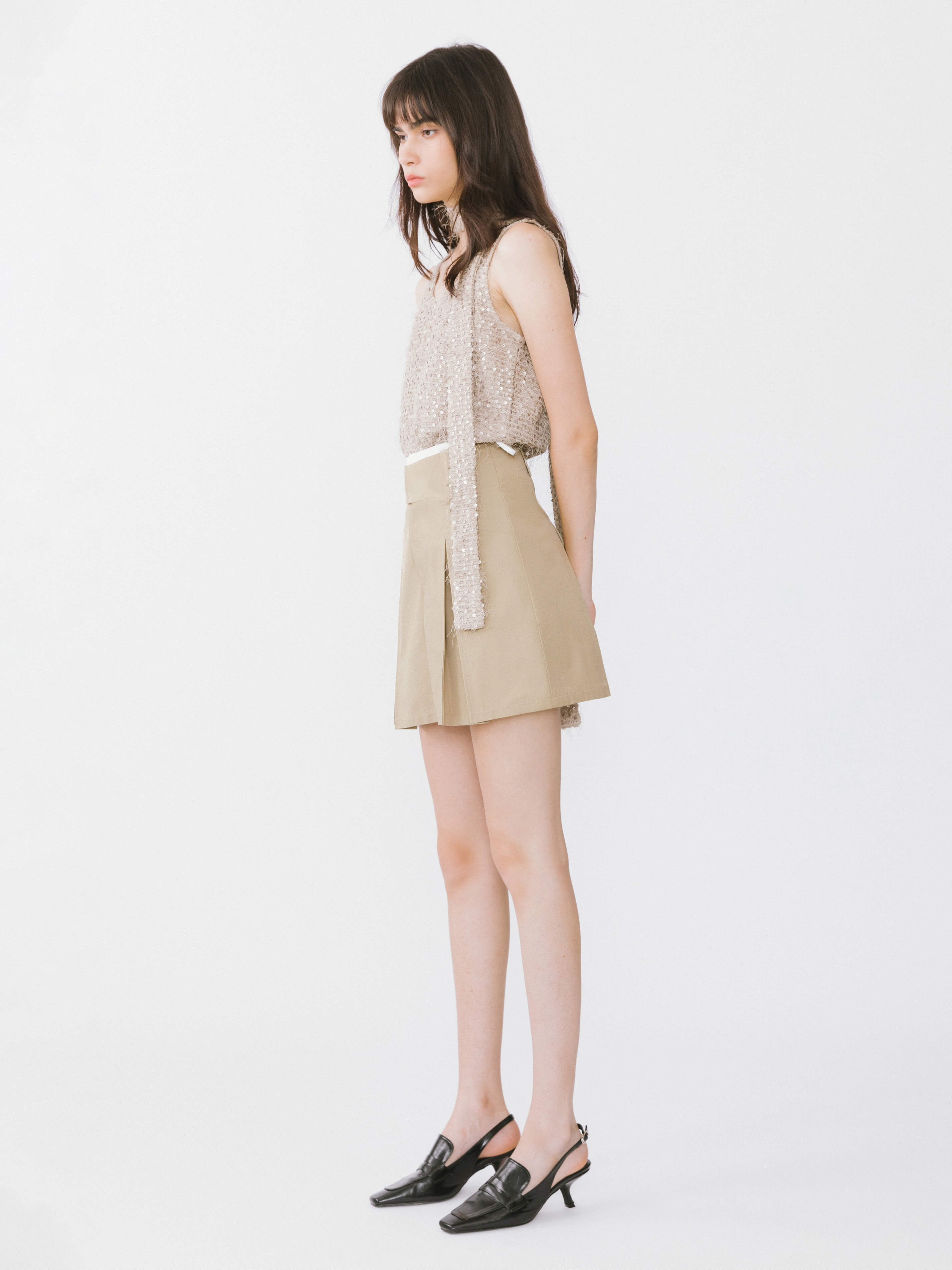 Pleated Short Skirt-6