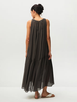 CUBIC Tiered Halter Neck Lyocell Midi Dress