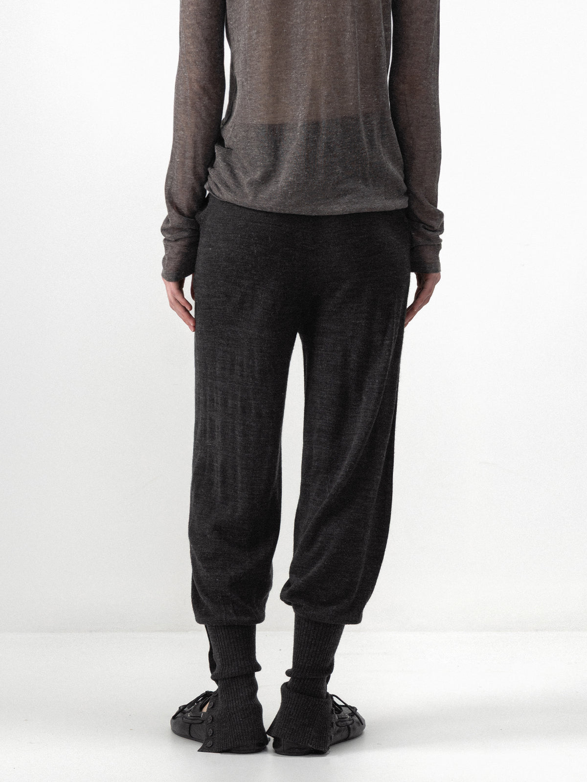 CUBIC Drawstring Wool Jogger Trousers-6