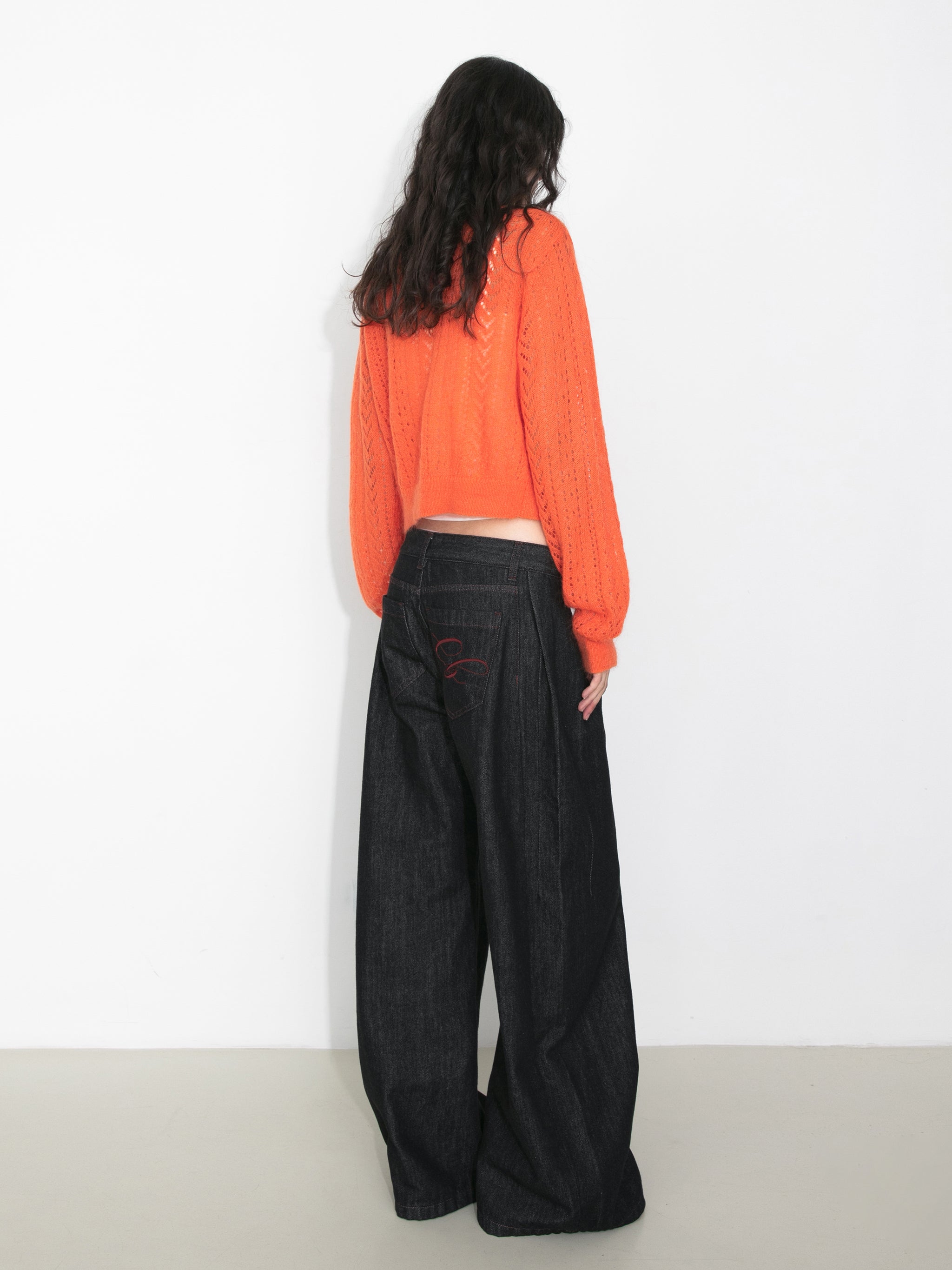 Cropped Open-Knit Cardigan-6