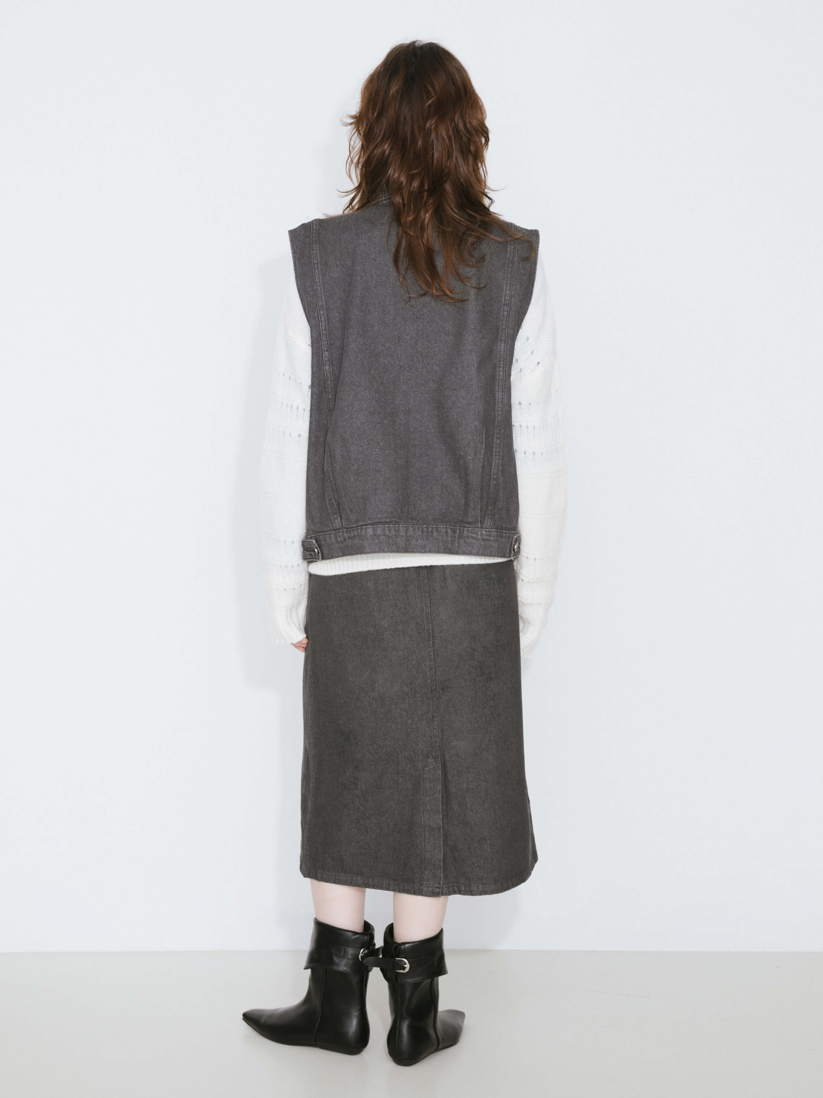 Button Down Denim Waistcoat-12