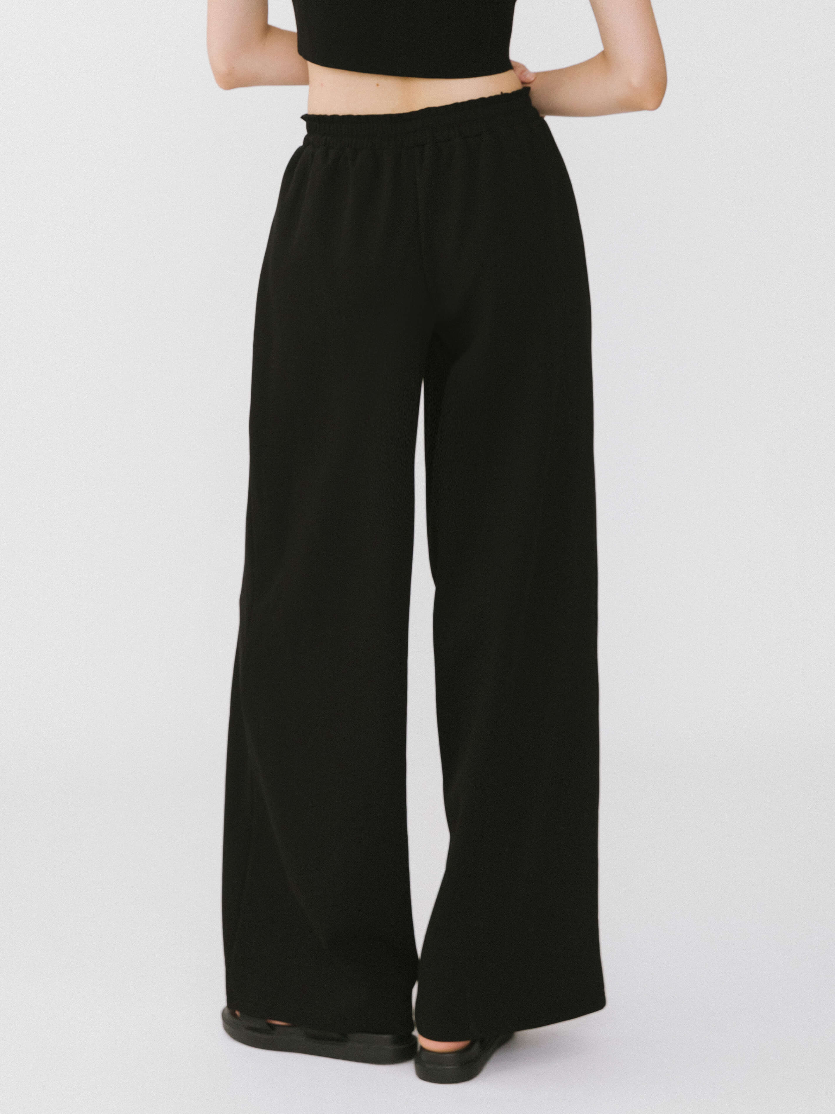Double Drawstring Wide Leg Trousers-6