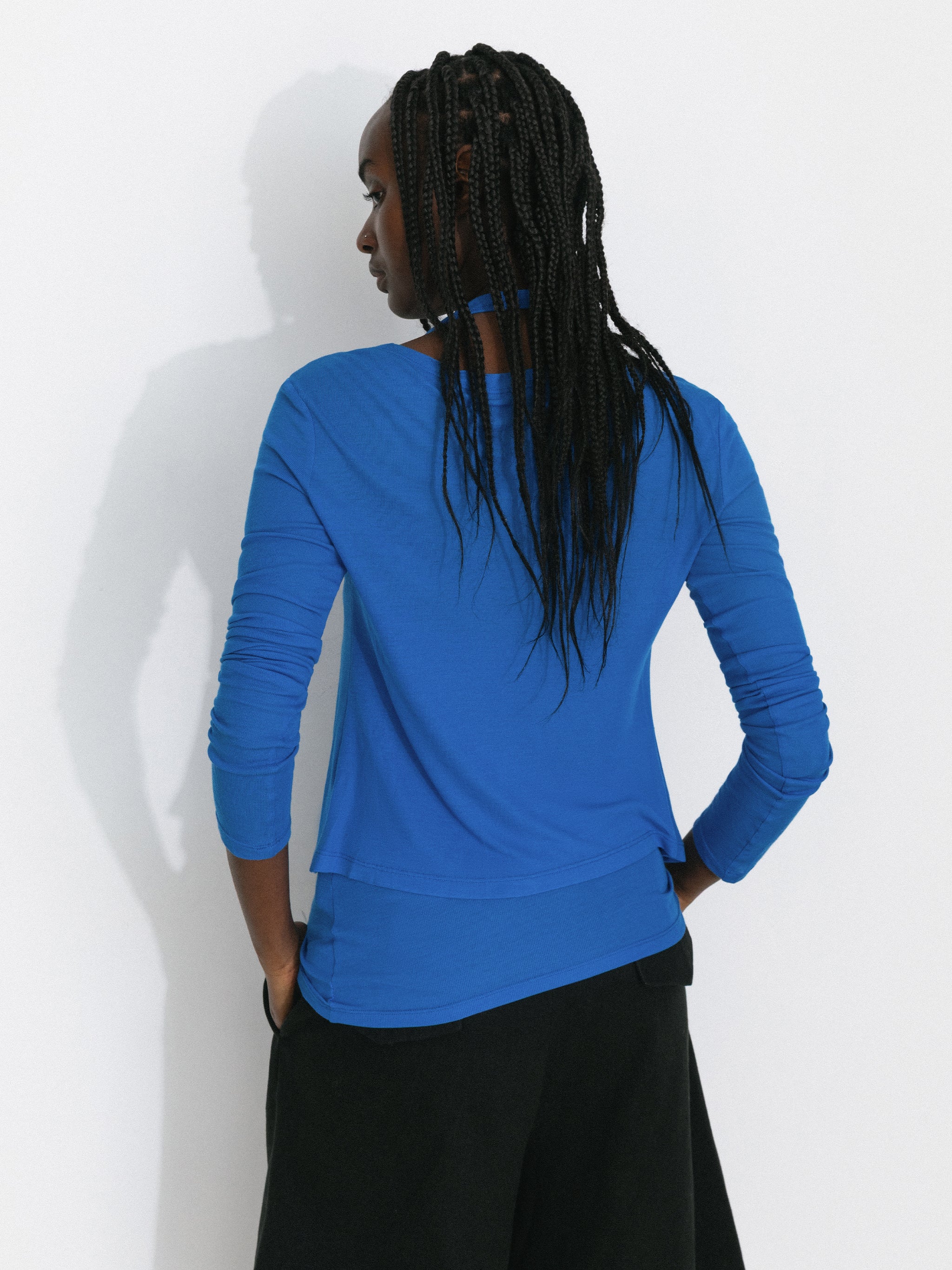 Lyocell-Blend Halter Knit Two-Piece Top-6