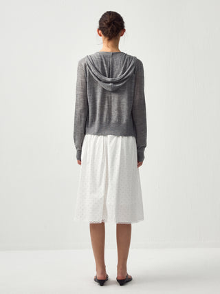 CUBIC Chic Polka Dot Lace Trim Skirt(Pre order: 7 days)